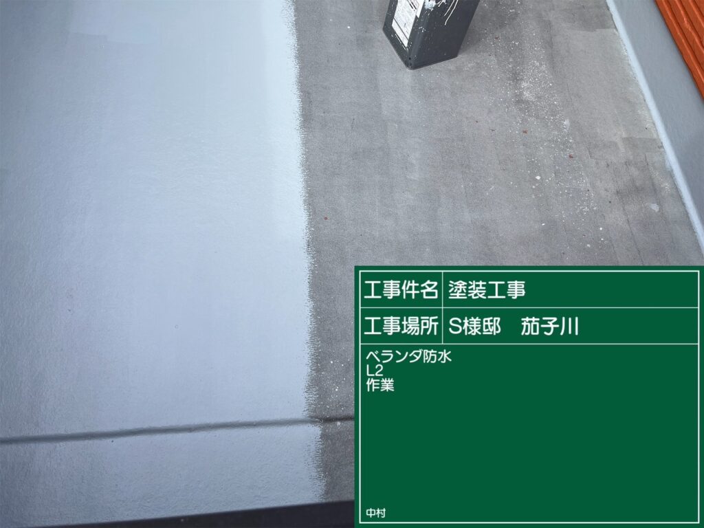 日成ホーム恵那店　外壁塗装工事　ベランダ防水　屋根塗装工事
施工事例　足場組立　高圧洗浄
軒天　外壁　ベランダ防水　屋根　付帯部
