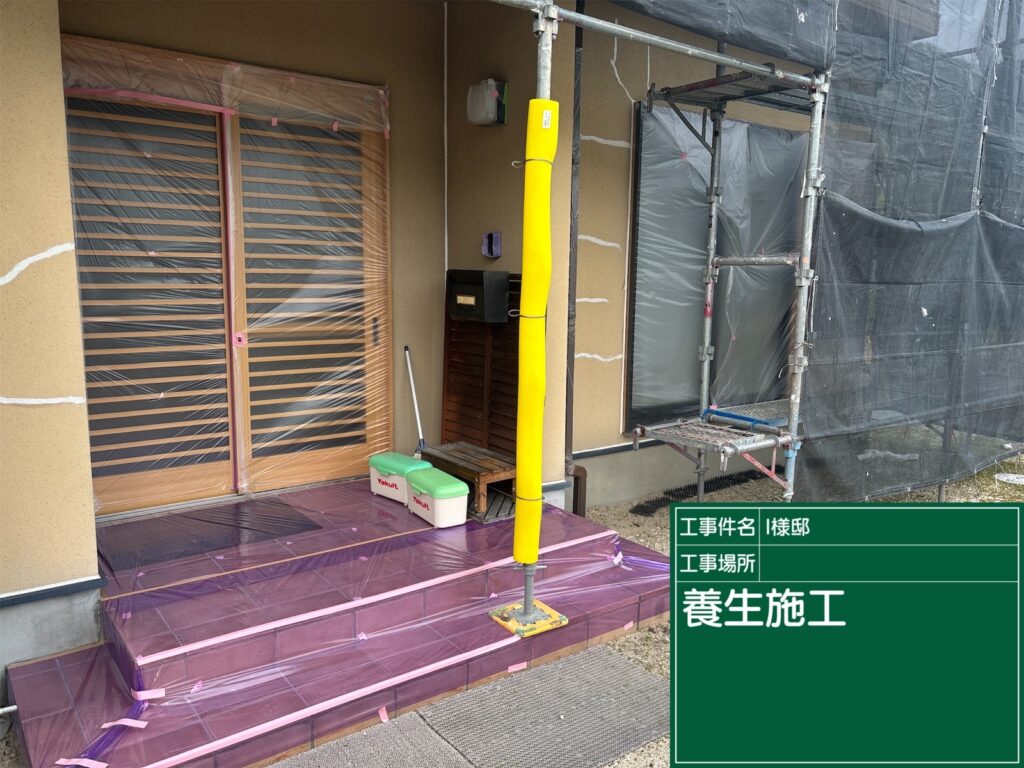 恵那市　中津川市　日成ホーム恵那店　外壁塗装工事　ベランダ防水　屋根塗装工事
施工事例　足場組立　高圧洗浄
軒天　外壁　ベランダ防水　屋根　付帯部
