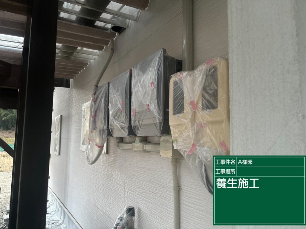 恵那市　中津川市　日成ホーム恵那店　外壁塗装工事　ベランダ防水　屋根塗装工事
施工事例　足場組立　高圧洗浄
軒天　外壁　ベランダ防水　屋根　付帯部
