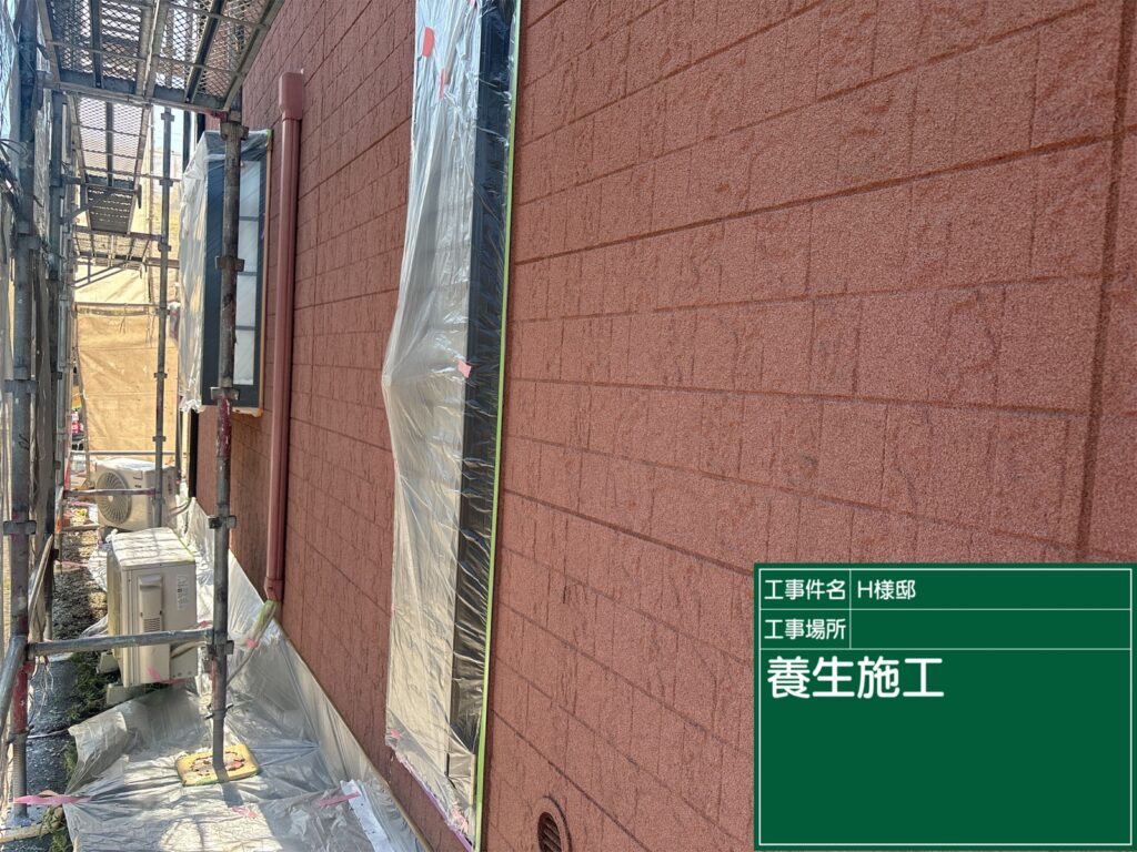 恵那市　中津川市　日成ホーム恵那店　外壁塗装工事　ベランダ防水　屋根塗装工事
施工事例　足場組立　高圧洗浄
軒天　外壁　ベランダ防水　屋根　付帯部
