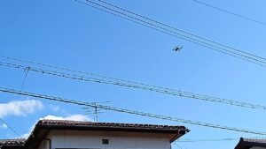 中津川市です、ドローンを使って空からノ写真撮影です、