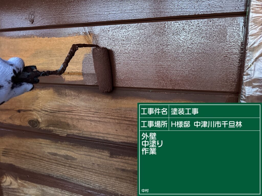 恵那市　中津川市　日成ホーム恵那店　外壁塗装工事　ベランダ防水　屋根塗装工事
施工事例　足場組立　高圧洗浄
軒天　外壁　ベランダ防水　屋根　付帯部
